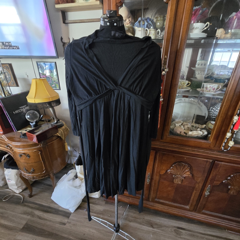 Elegant Black Draped Dress